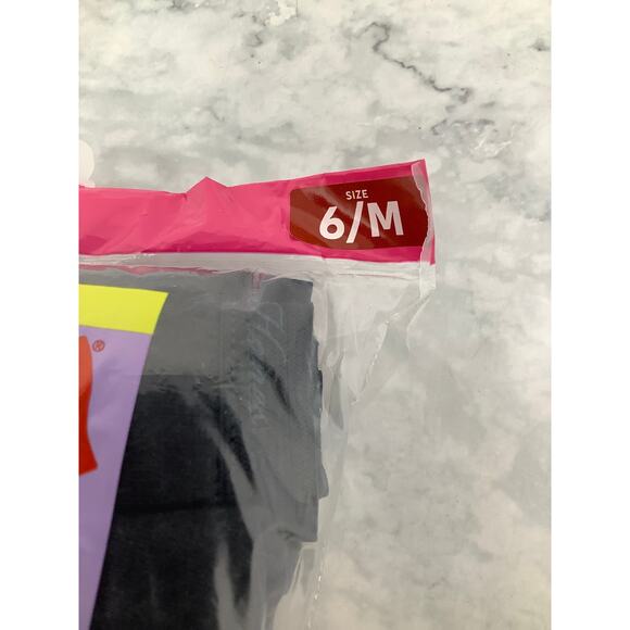 Hanes Womens 6/M Black 10-Pack Breathable Cotton Hi-Cut Panties Underwear I16-18 - Picture 3 of 7